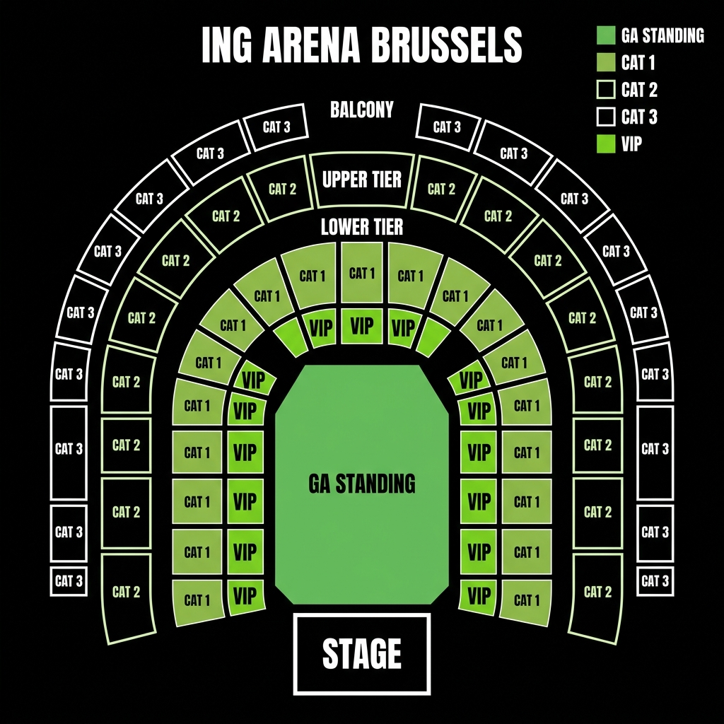 Seat map ING Arena Brussels