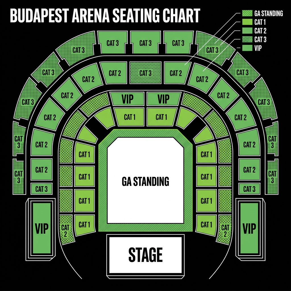 Seat map Budapest Arena Budapest
