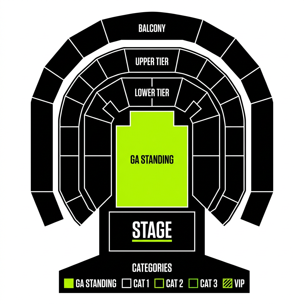 Seat map Royal Arena Copenhagen