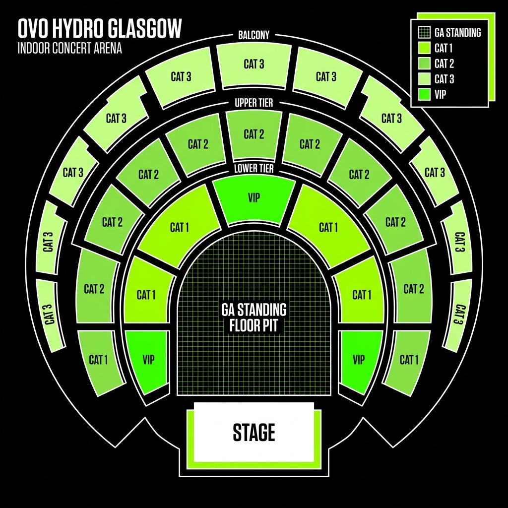 Seat map OVO Hydro Glasgow