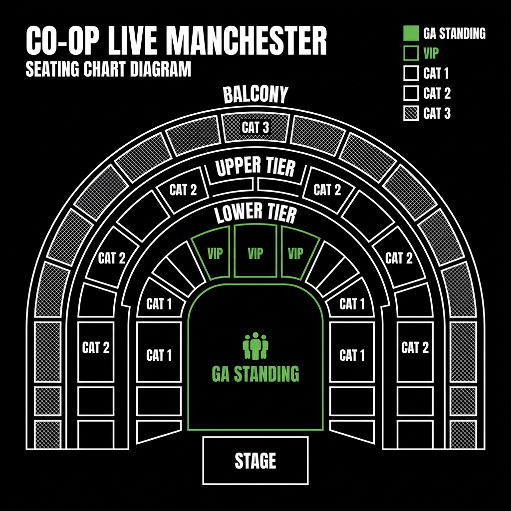 Seat map Co-op Live Manchester