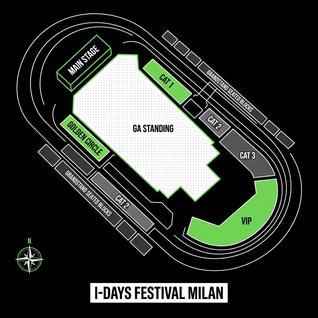 Seat map I-DAYS Festival Milan